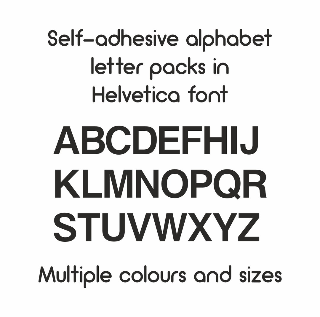 Self Adhesive Vinyl Alphabet Sets Suitable for Outdoor Use Etsy