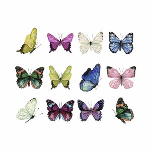 Iron On Handrawn Butterfly Heat Transfers. Perfect for customising shoes, clothing and other fabrics.
