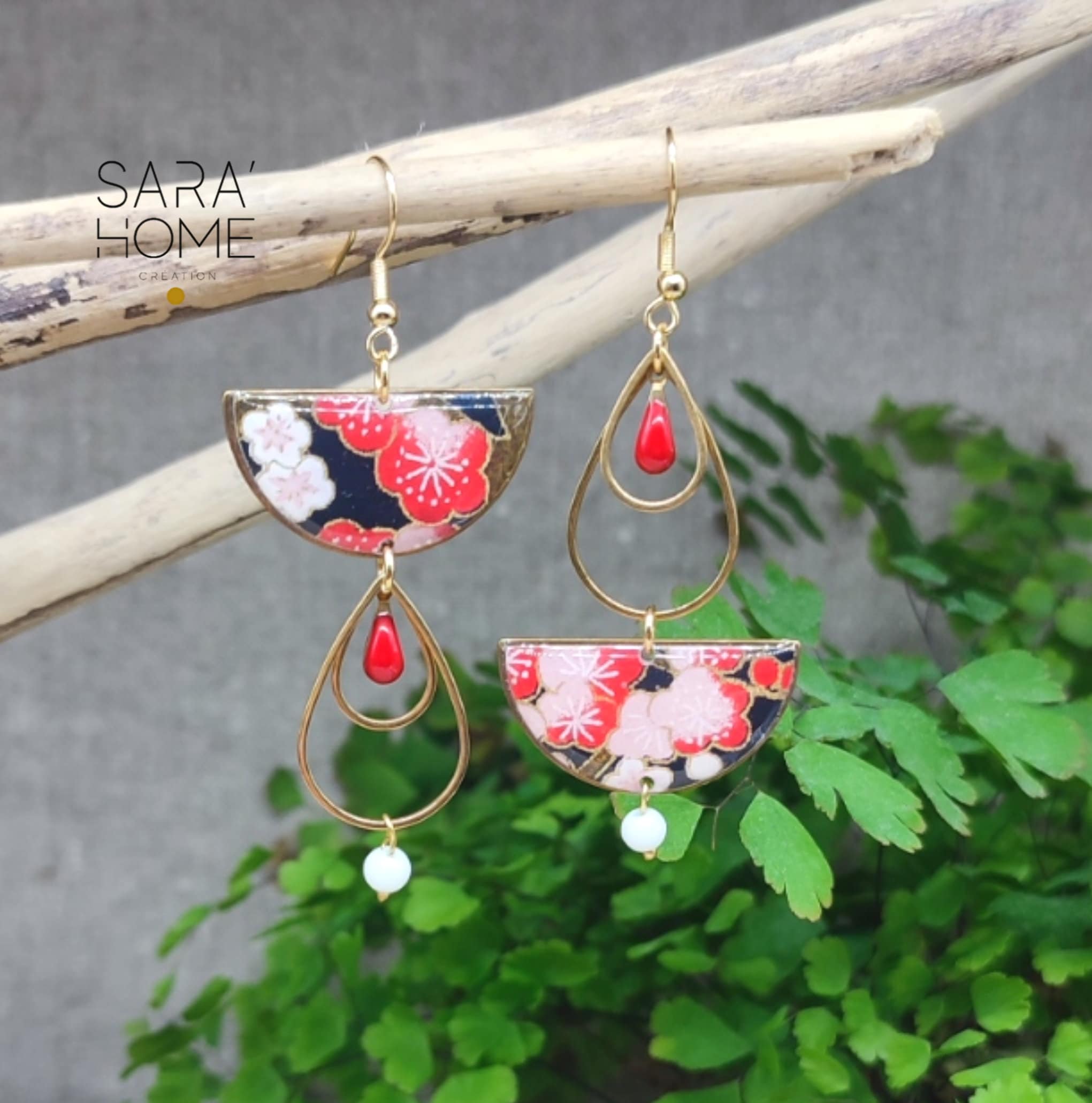 アクセサリー mame Botanical Leaf Asymmetry Earring Mame Botanical Leaf Asymmetry Earring