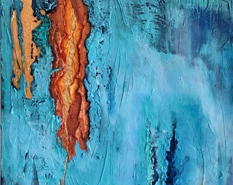 ABSTRACT PAINTING with some Texture Canvas by Serdar Gallery