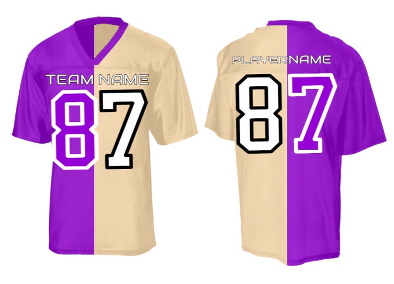 Custom Split Football Jerseys House Divided Jersey Split Half Etsy