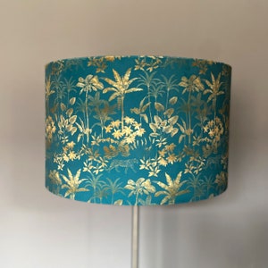 Celina Digby Luxury Super Soft Touch Velvet Lampshade Available for Ceiling Light, Standard Lamp or Table Lamp Rainforest Teal image 5