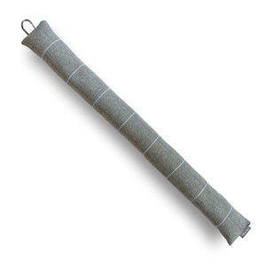 Custom Length Window and Door Draught Excluder, Filled with Buckwheat Hulls, Made to Desired Length up to 250cm, Wool Effect Grey Blue Check