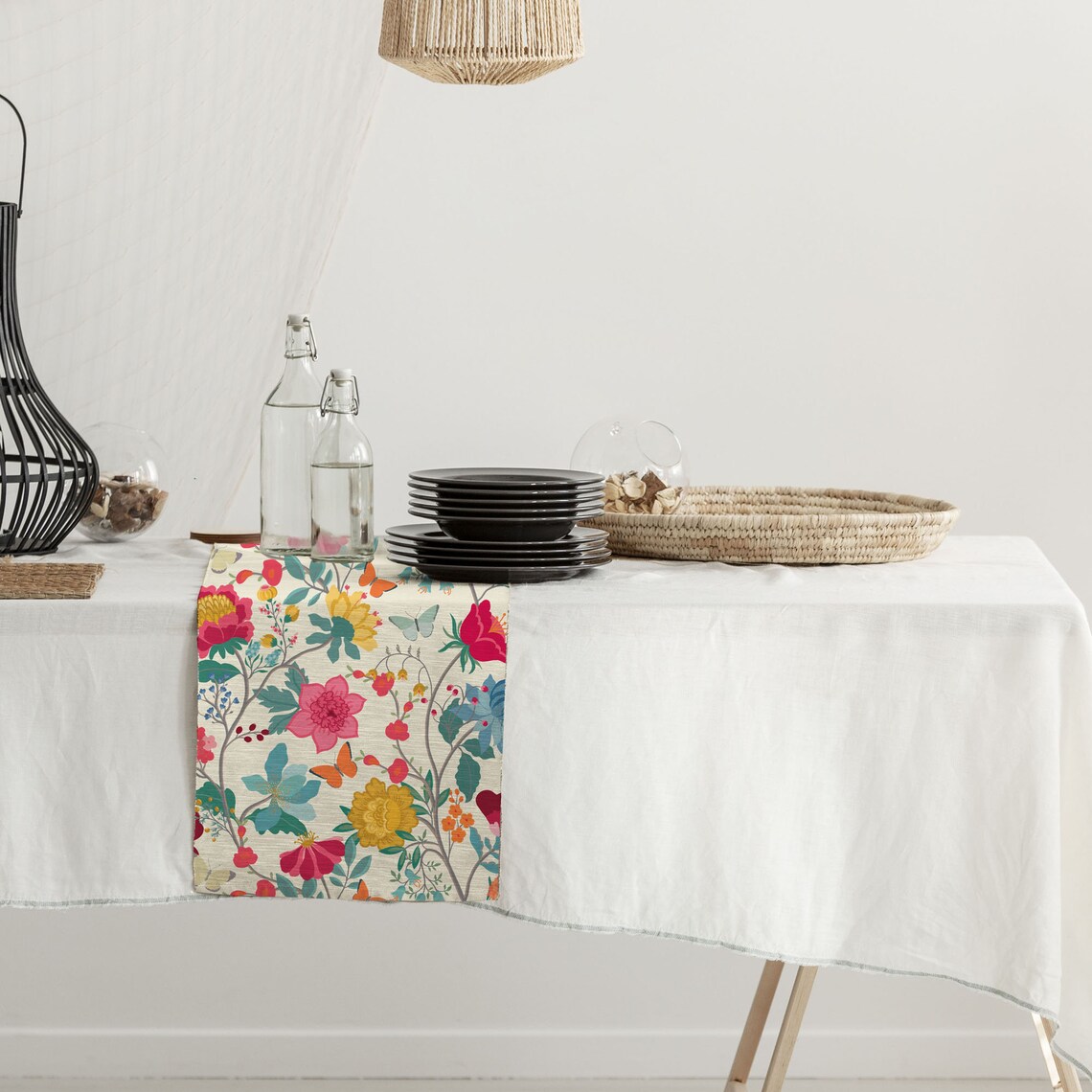 Waterproof Table Runner Outdoor Dining Garden Kitchen 140cm Etsy UK