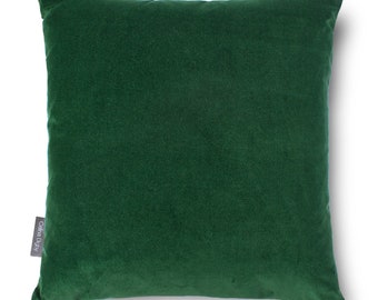 Luxury Velvet Cushion - Forest / Emerald Green - Available in 3 Sizes (Square or Rectangular), Feather Filling Option or Covers Only