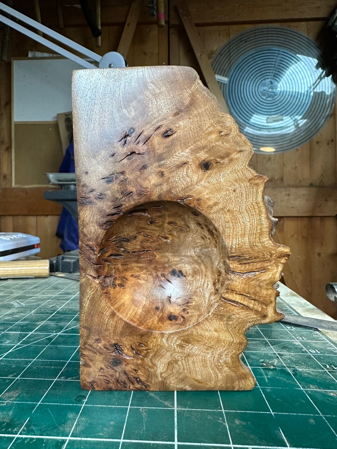 Wych Elm Burl Standing Bowl Etsy