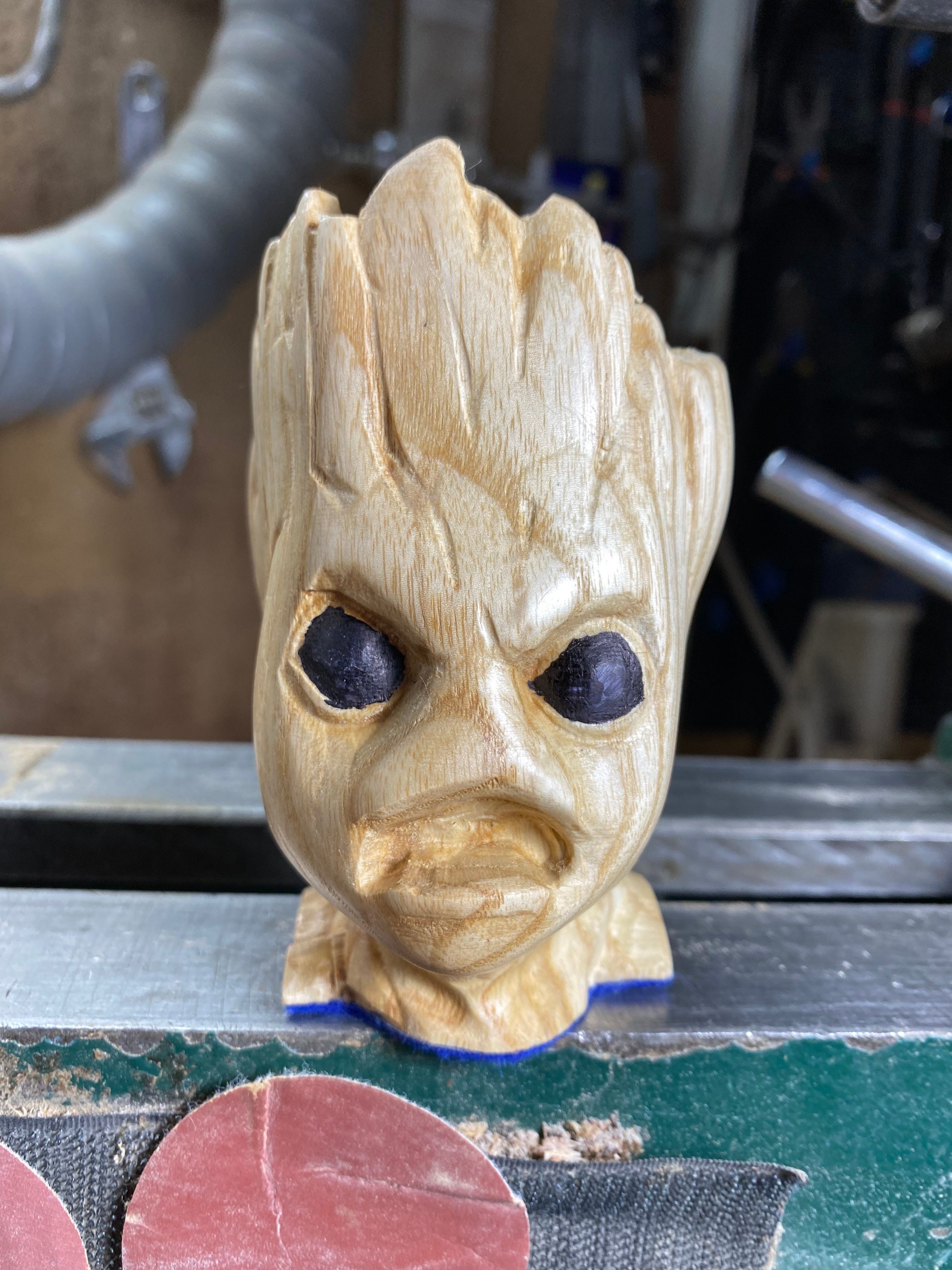 Carved Angry Baby Groot in Ash - Etsy UK