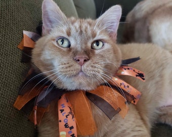 Halloween Ribbon Cat Collar: Multiple Styles/Colors