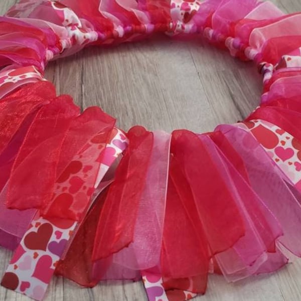 Valentine's Day Ribbon Dog Collar