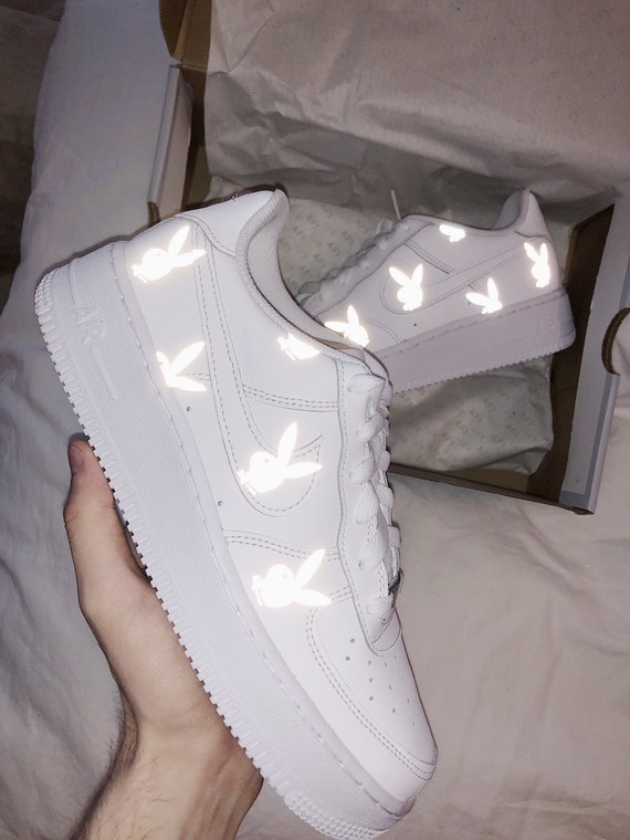 Custom Nike Air Force 1 Playboy Bunny Reflective 3m Custom | Etsy Singapore