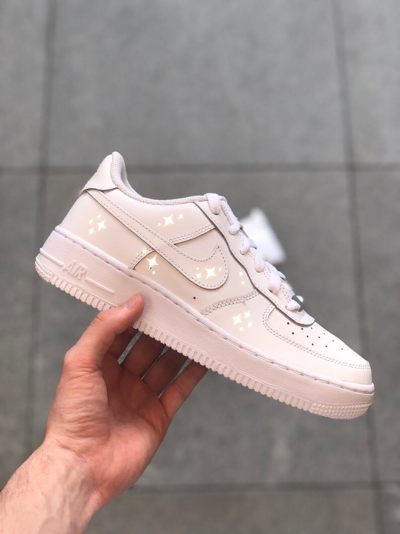 grey sparkly air force 1