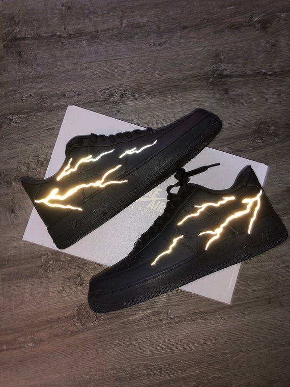 air force 1 with lightning