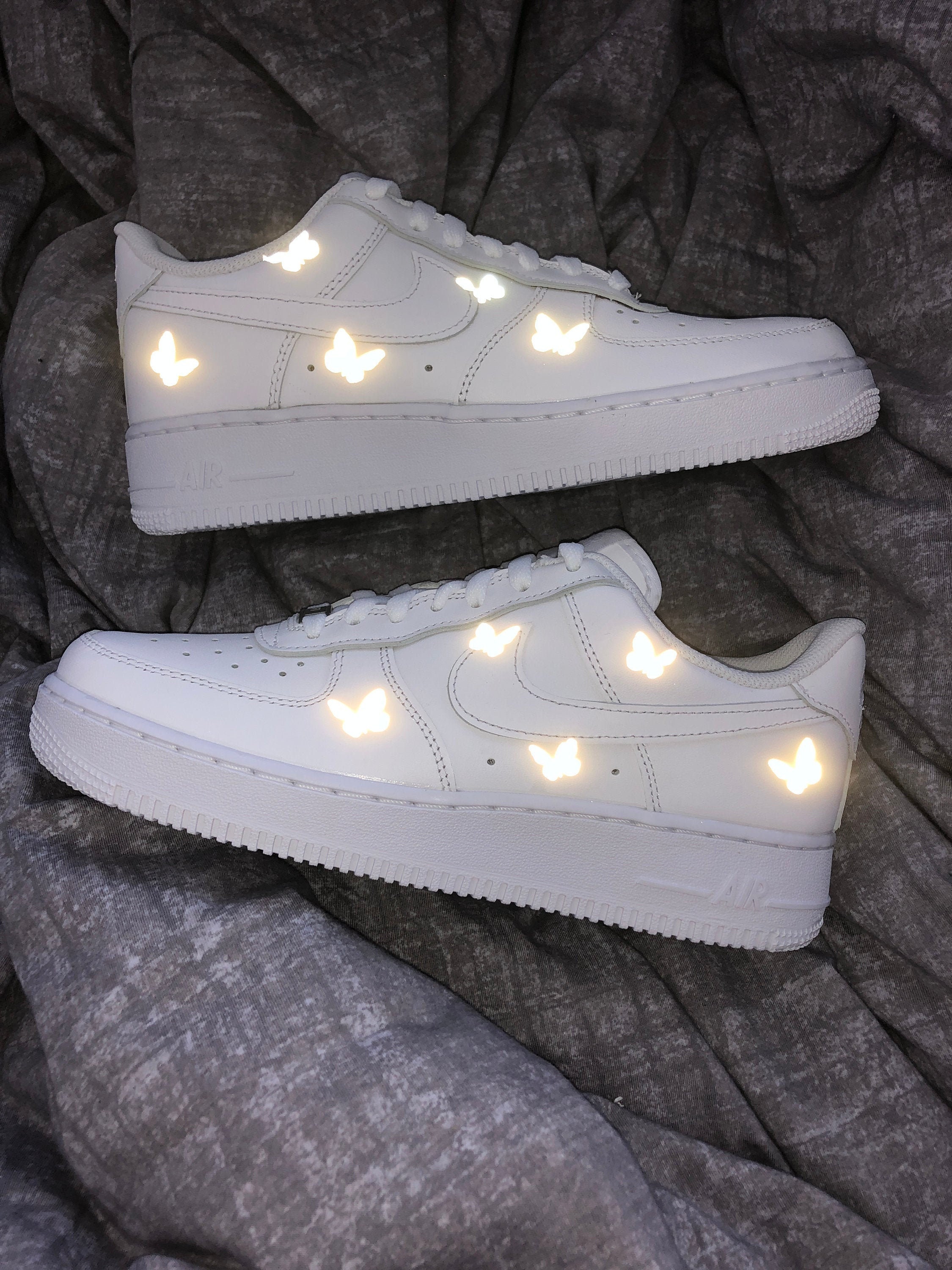 reflective butterfly air force ones