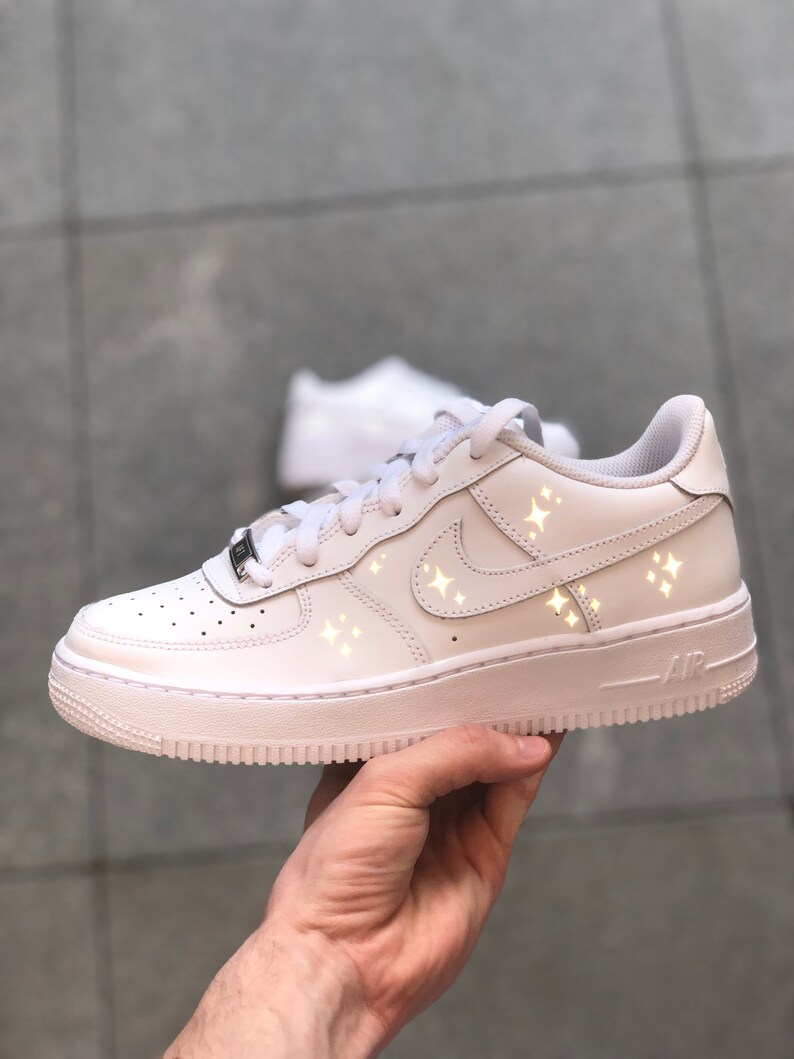 grey sparkly air force 1