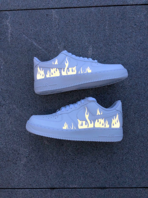 nike air force 1 reflective flames