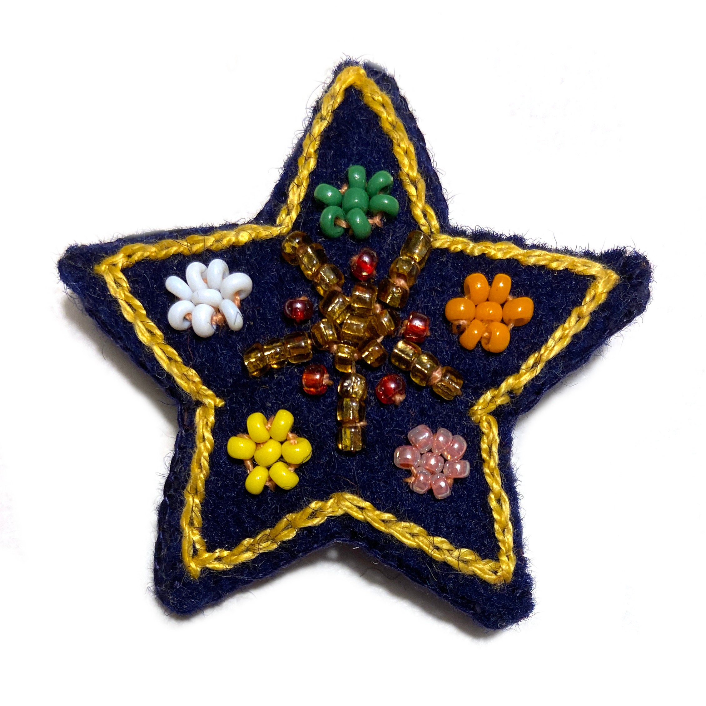 Mini Star Pinhand Embroidery Felt Upcycled Refugee Made - Etsy