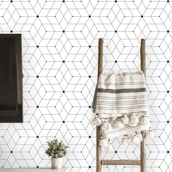 Removable Wallpaper | Peel and Stick Geometric Wallpaper | Self Adhesive Modern Wallpaper