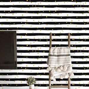 Removable Wallpaper | Peel and Stick Stripe Wallpaper | Self Adhesive Confetti Wallpaper