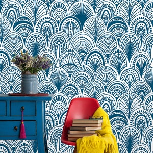 Verwijderbaar behang | Peel-and-Stick geometrisch behang | Zelfklevend klassiek vintage behang | Sierbehang