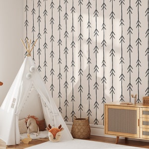 Minimalistische Boho Peel and Stick Tapete | Abnehmbares zeitgenössisches Wohnkultur | Moderne selbstklebende Tapete | Umweltfreundlich