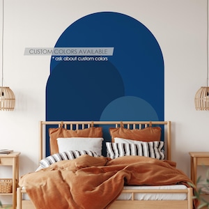 Navy Blue Modern Arch Wall Decal | Peel and Stick Arch Wall Sticker ...