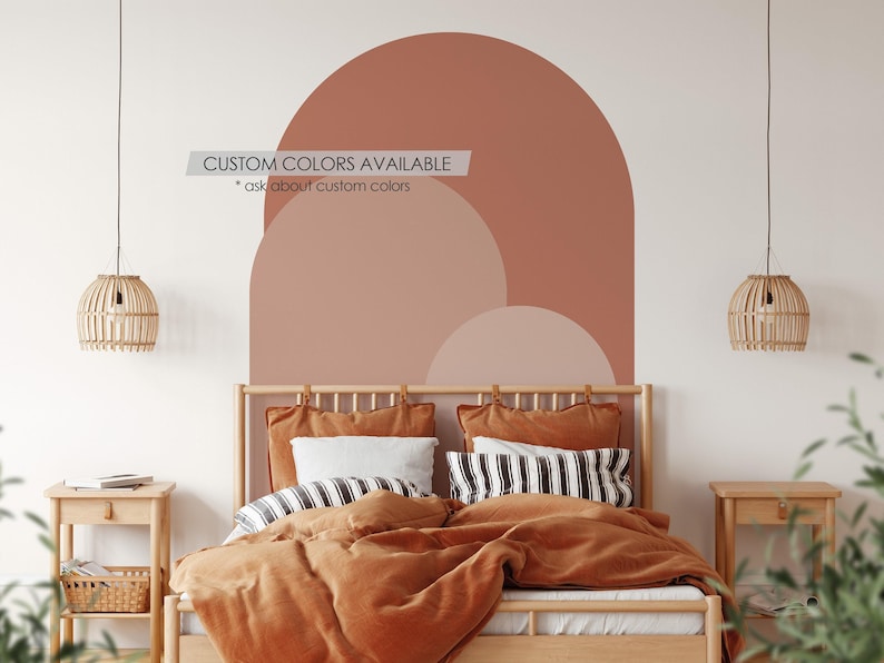 Sweet Pink Modern Arch Wall Decal | Peel and Stick Arch Wall Sticker ...