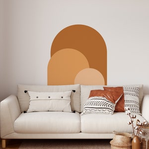 Sunrise Modern Arch Wall Decal Peel and Stick Arch Wall Sticker Removable Self Adhesive Boho Mural Headboard Sticker image 6
