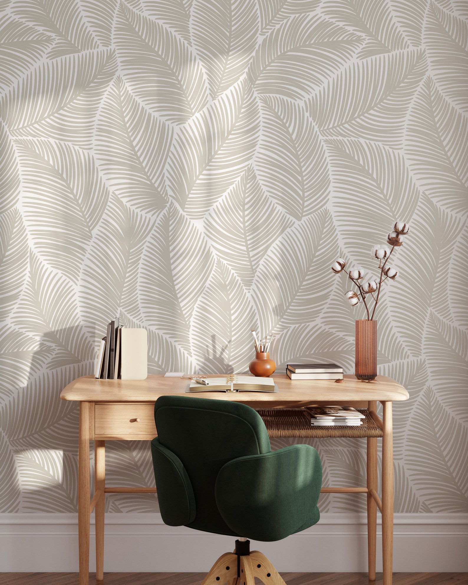 Minimalistic Leaves Wallpaper Removable Self Adhesive Floral - Etsy