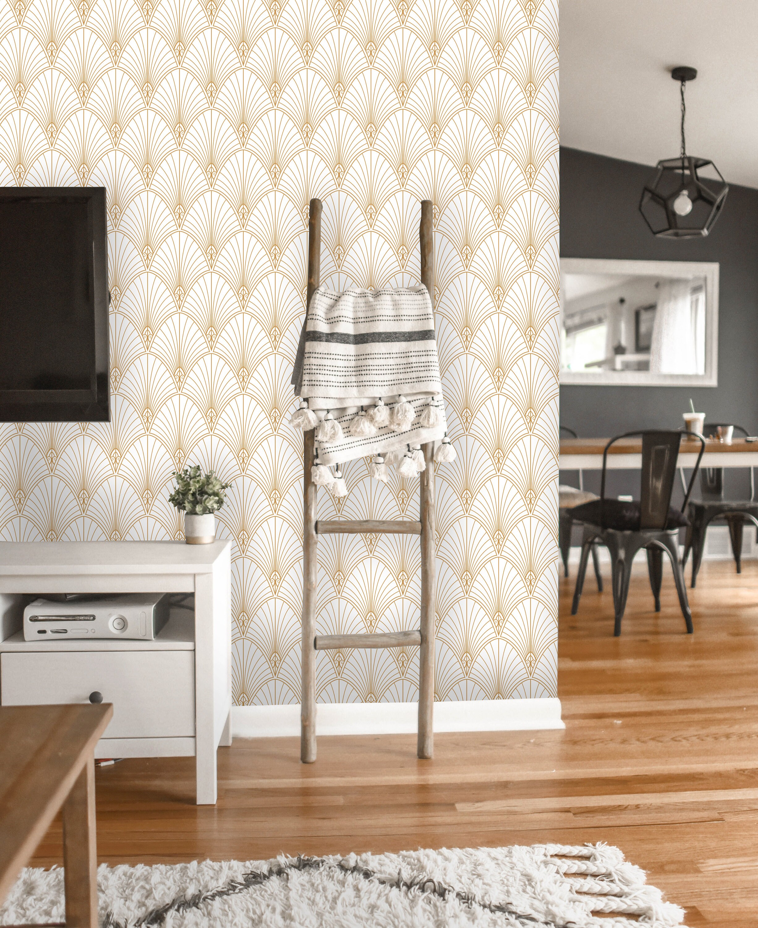 Classic Vintage Peel and Stick Wallpaper Removable Art Deco Etsy