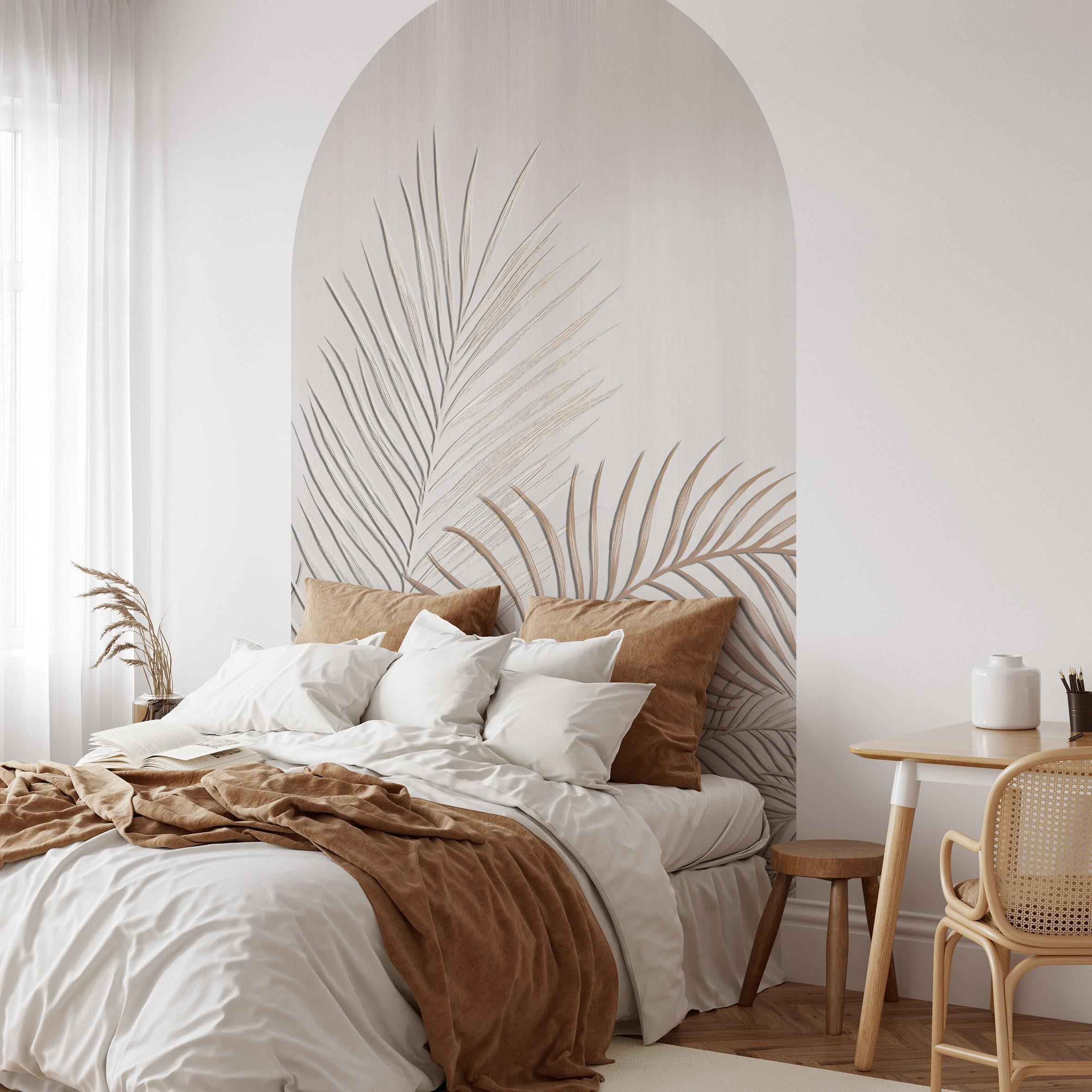 Tropical Leaves Boho Arch Wall Decal | Peel and Stick Modern Wall Arch ...