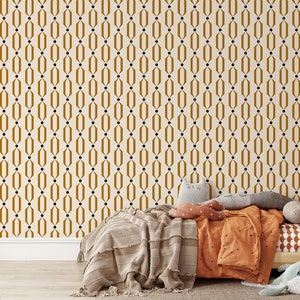 Abstract Chain Peel and Stick Wallpaper Removable Self Adhesive Geometrical Pattern Modern Elegant Wallpaper Eco Friendly image 3