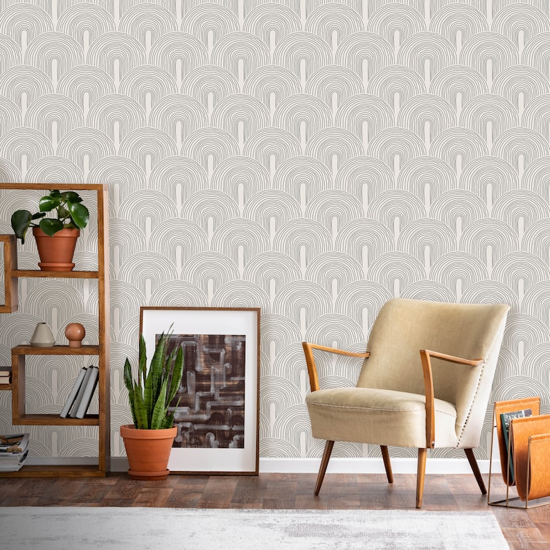 Arch Minimalist Peel and Stick Wallpaper Removable Self Etsy Canada