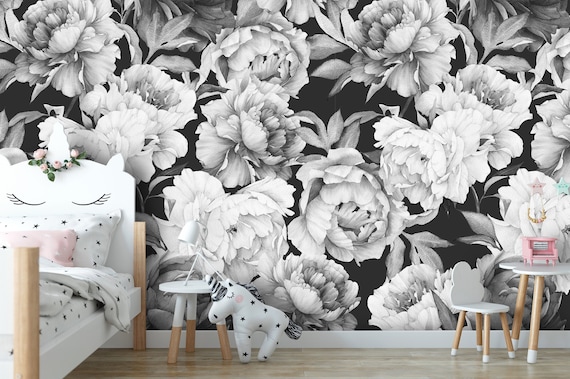 Peony Peel and Stick Wallpaper  Removable Self Adhesive