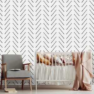 Herringbone Peel and Stick Wallpaper Removable Self Adhesive