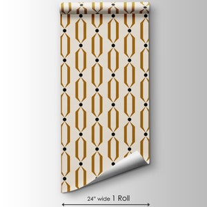 Abstract Chain Peel and Stick Wallpaper Removable Self Adhesive Geometrical Pattern Modern Elegant Wallpaper Eco Friendly image 6