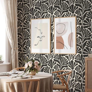 Vintage Boho Floral Wallpaper | Removable Trendy Flowers Peel and Stick Wallpaper | Retro Self Adhesive or PrePasted Wallpaper | EcoFriendly image 4
