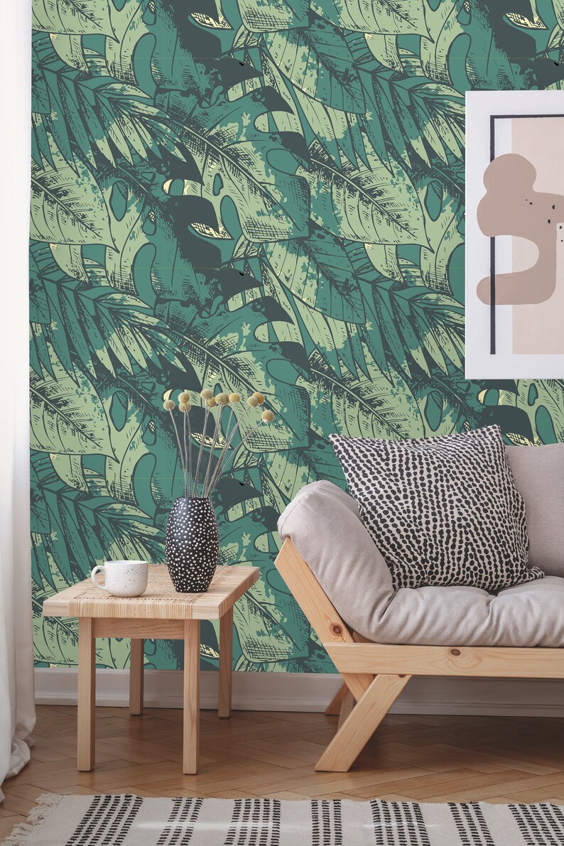 Removable Wallpaper Peel and Stick Tropical Wallpaper Self