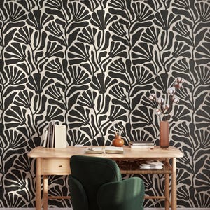 Vintage Boho Floral Wallpaper | Removable Trendy Flowers Peel and Stick Wallpaper | Retro Self Adhesive or PrePasted Wallpaper | EcoFriendly image 3