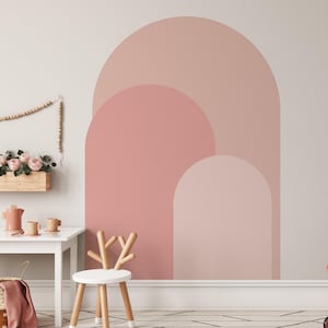 Blush Modern Arch Wall Decal | Peel and Stick Arch Wall Sticker ...