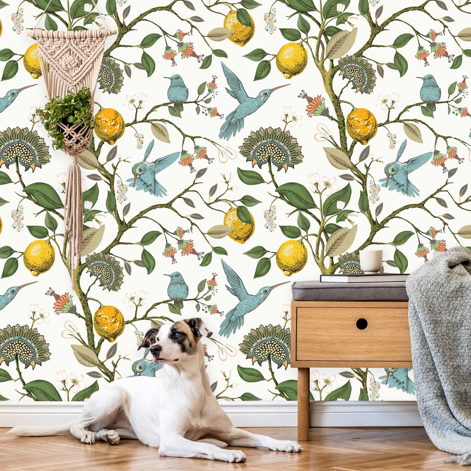 Vintage Lemons Peel and Stick Wallpaper Removable Tropical - Etsy Canada