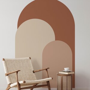 Dusty Rose Modern Arch Wall Decal | Peel and Stick Arch Wall Sticker ...
