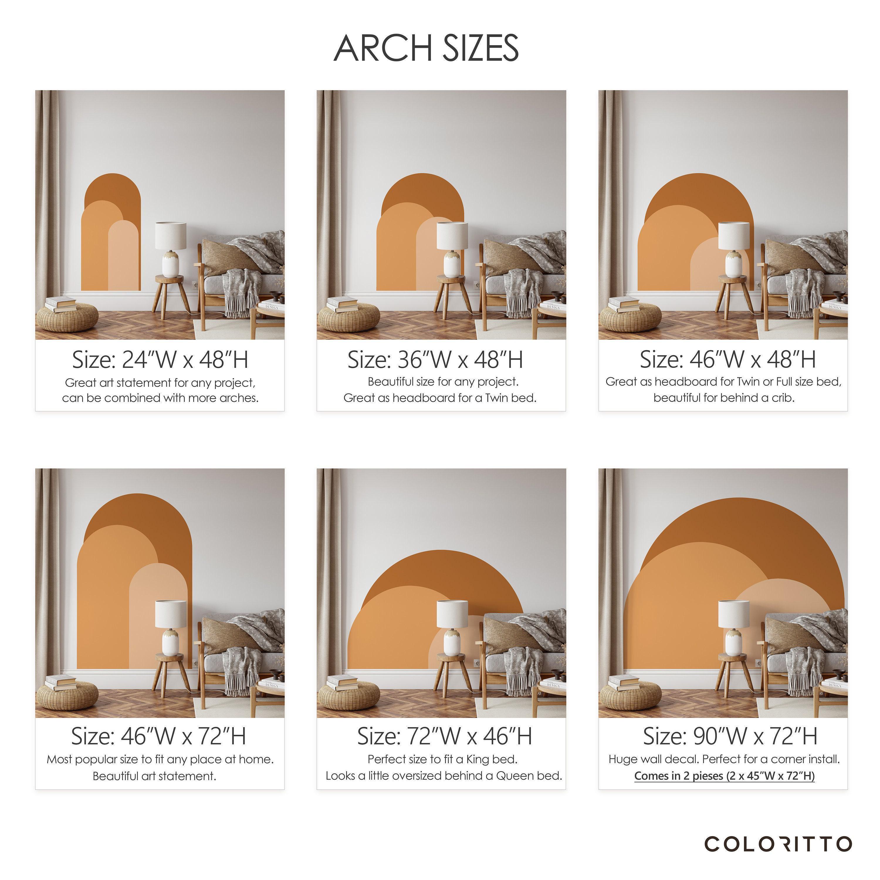 Navy Blue Modern Arch Wall Decal | Peel and Stick Arch Wall Sticker ...