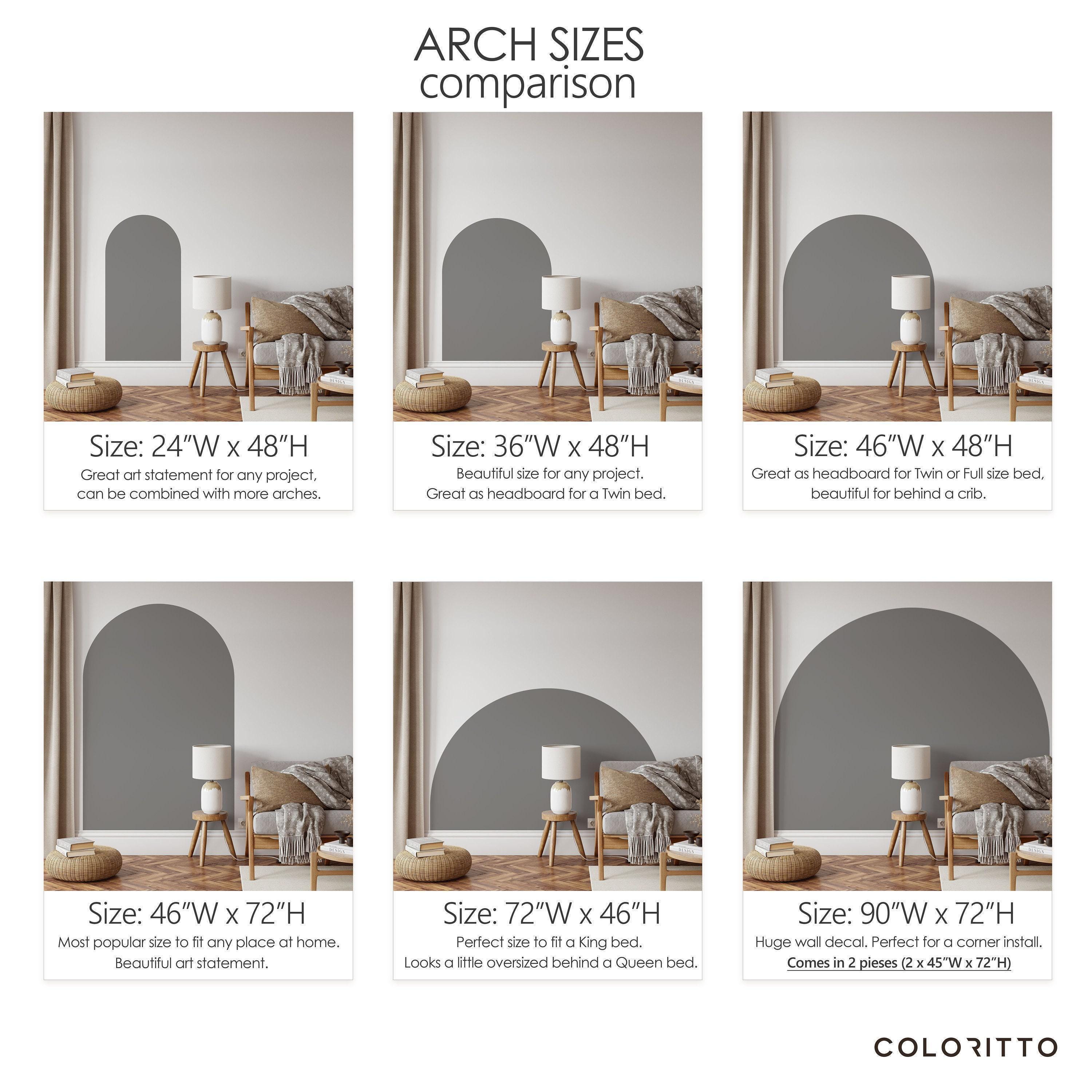 Сhinoiserie Floral Arch Wall Decal, Peel and Stick Arch Wall Sticker ...