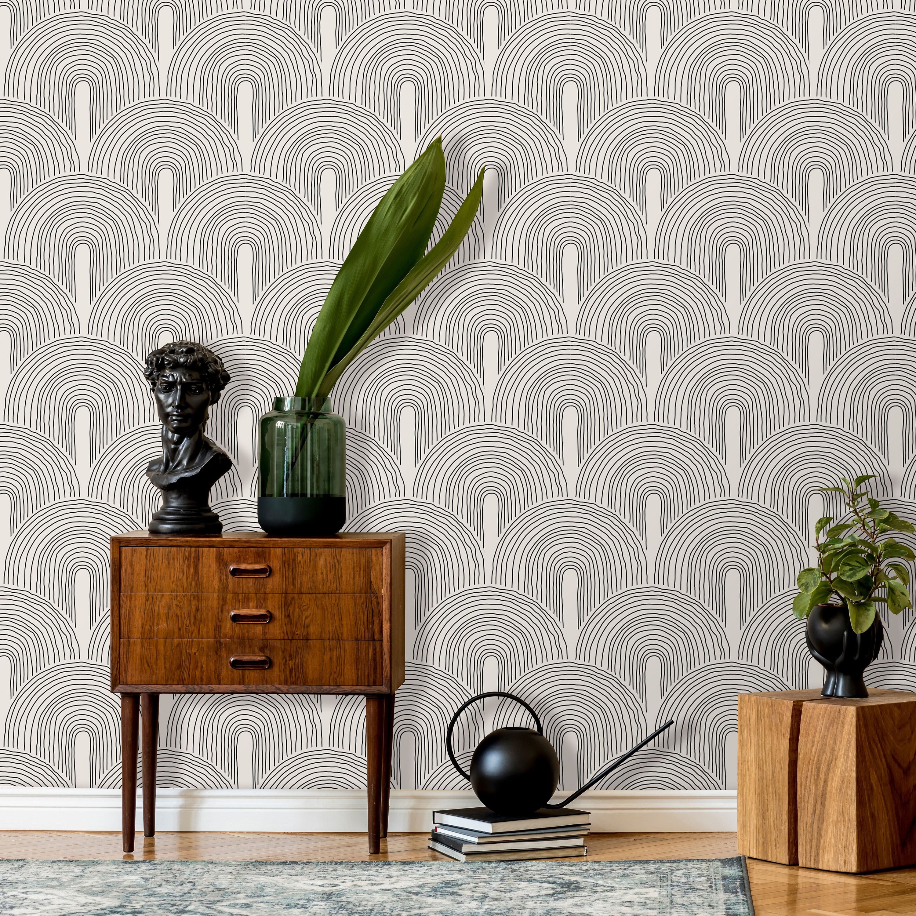 Peel and Stick Chevron Herringbone Wallpaper