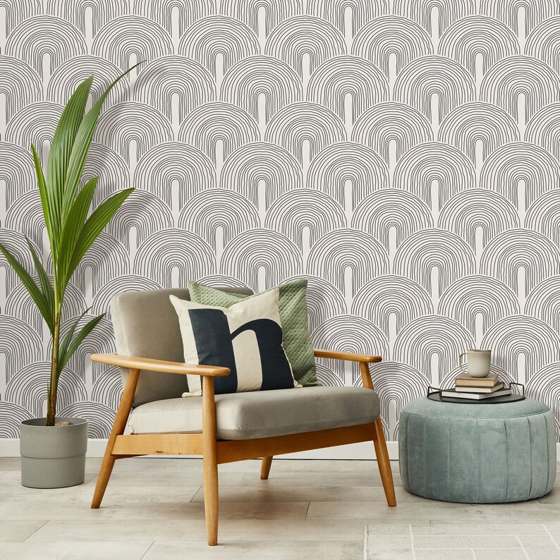 Arch Minimalist Peel and Stick Wallpaper Removable Self Etsy Canada