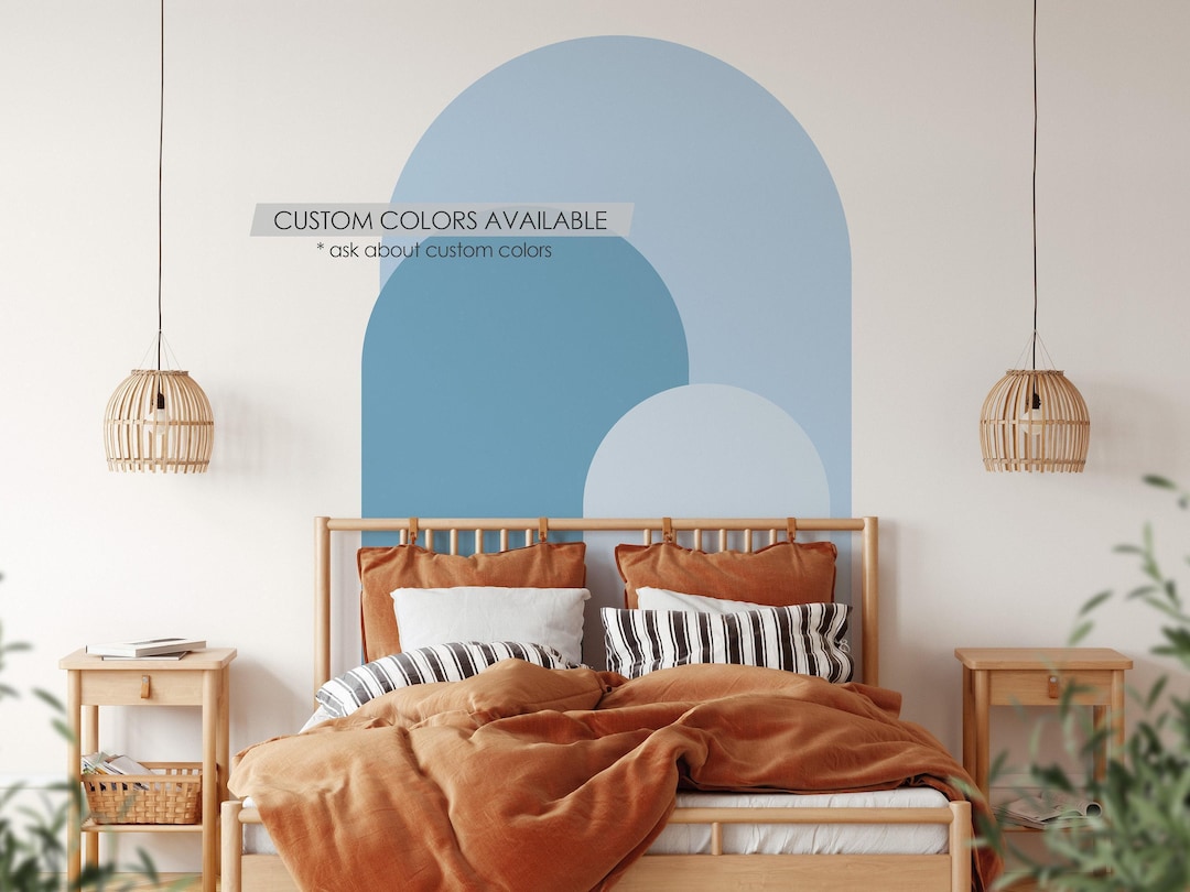 Sky Blue Modern Arch Wall Decal | Peel and Stick Arch Wall Sticker ...
