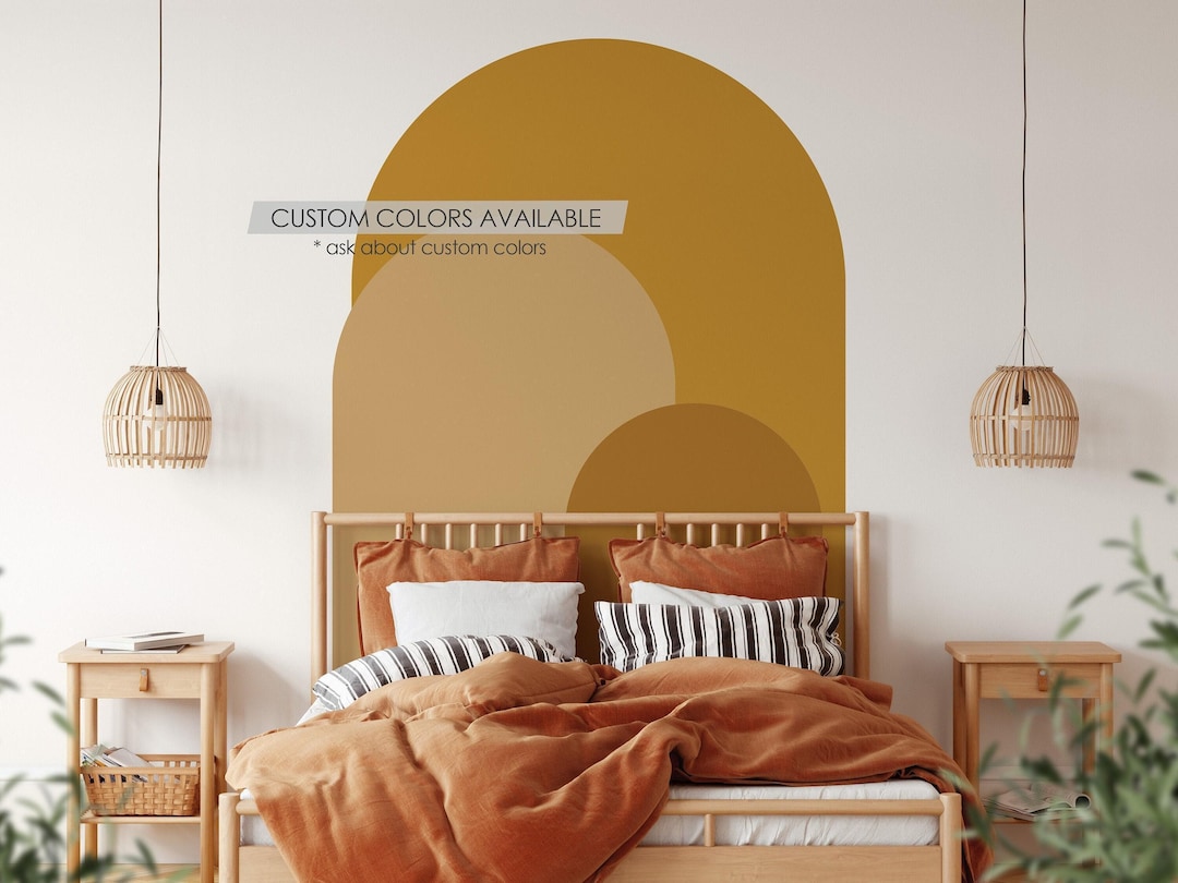 Mustard Modern Arch Wall Decal | Peel and Stick Arch Wall Sticker ...