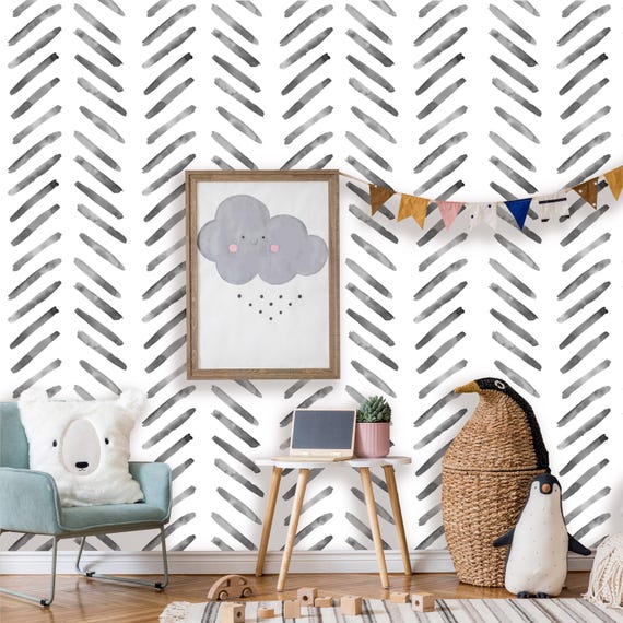 Boho Wave Leaf Peel & Stick Wallpaper – Vintage Geometric Removable Contact Paper For Kitchen Cabinets & Walls