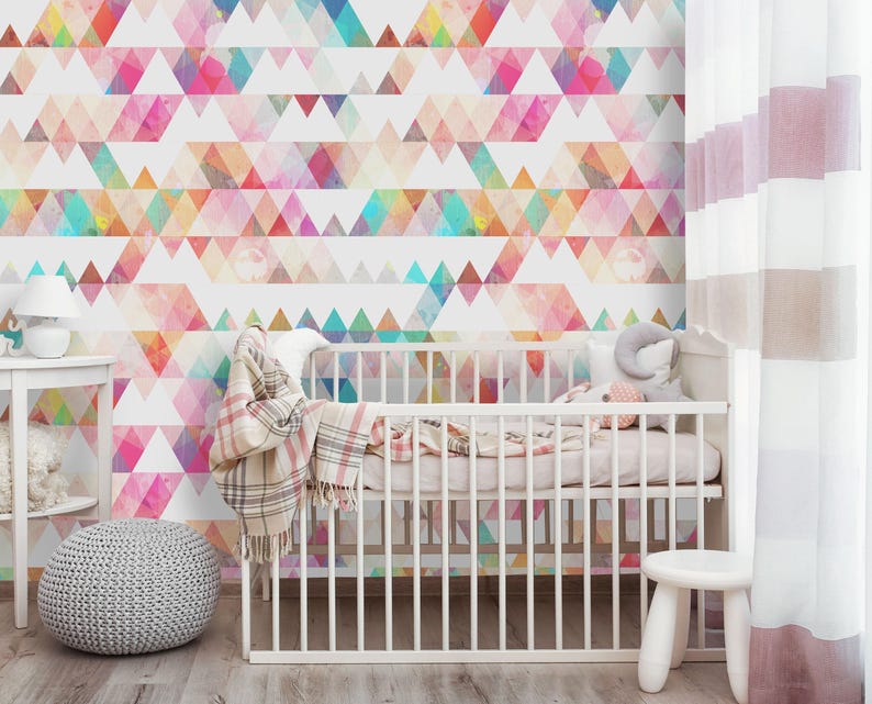 Removable Peel 'n Stick Wallpaper, Self-adhesive Geometric Wall Mural ...