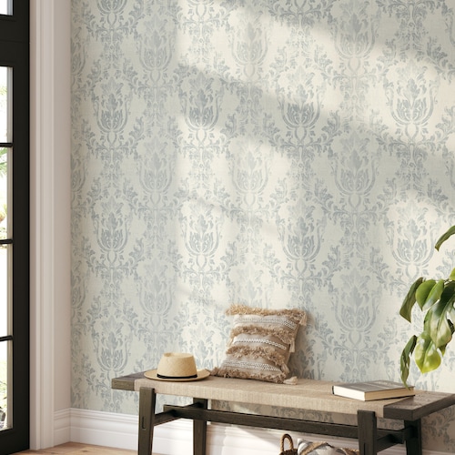 Luxury Damask Wallpaper Self Adhesive Wallpaper Removable Etsy